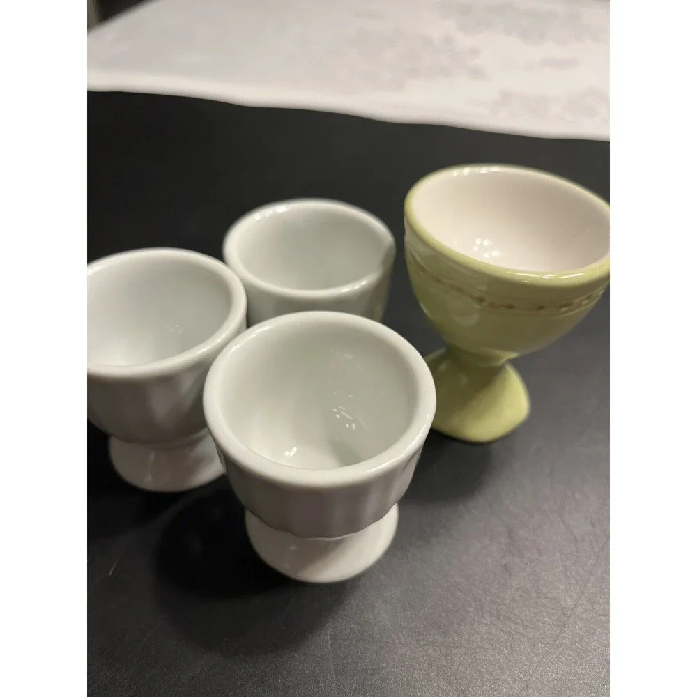 Lot of 4 Pottery Barn & Pier 1 Ceramic Egg Cups